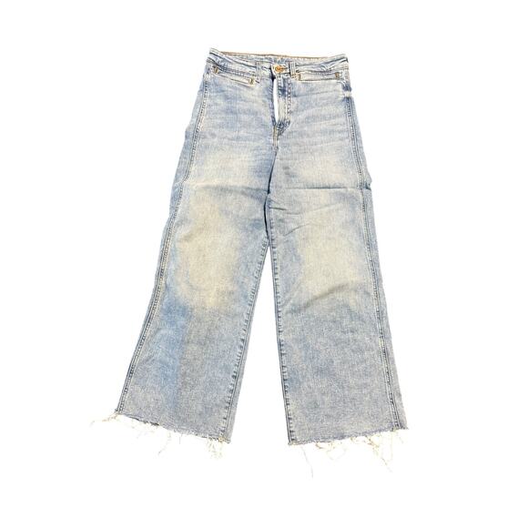 H&M Denim - h&m jupe high waist culotte denim jeans womens size 4